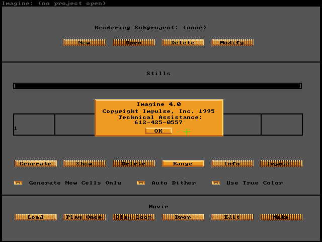 Imagine 4.0 for DOS - About