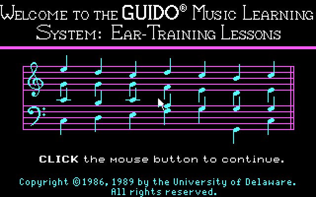 GUIDO Music Learning System 2.1 - Splash