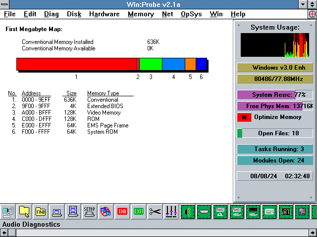 WINProbe 2.1a - Memory