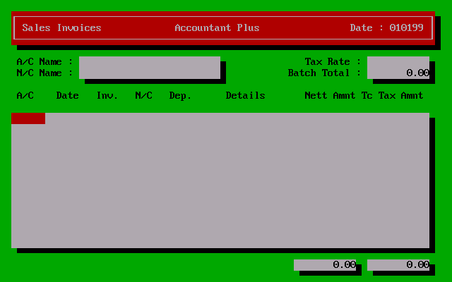 Sage Accountant Plus 3.32 - Edit