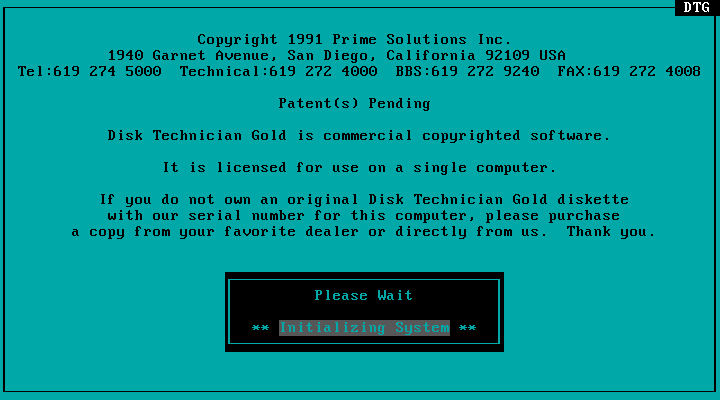 Disk Technician Gold 1.01 - Splash