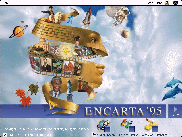 Microsoft Encarta 95 for Macintosh - Splash