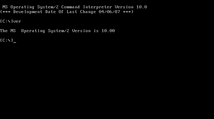 MS OS2 SDK 1.00 - Command Prompt
