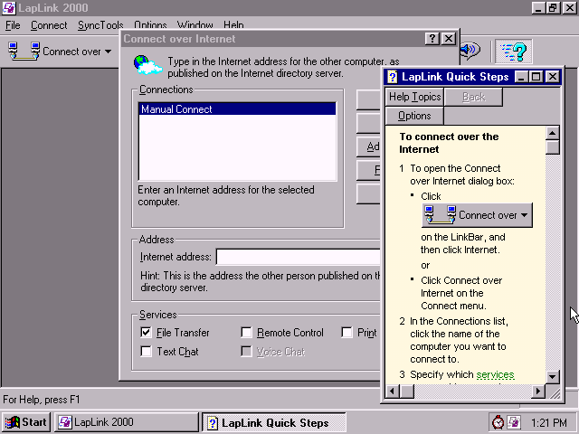 LapLink 2000 - Connect