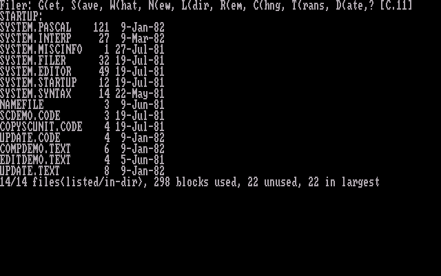 UCSD p-System for IBM PC - Files