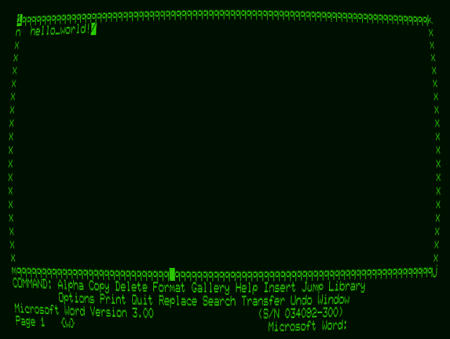 Microsoft Word 3.0 for Xenix