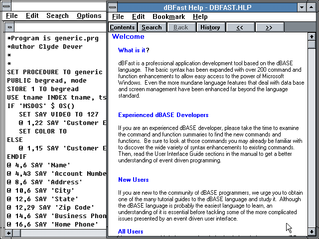 dBFast 1.55 - Help