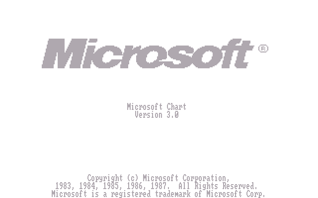 Microsoft Chart 3.0 for DOS - Splash