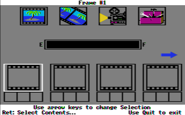 Home Video Producer for IBM PC - Menu