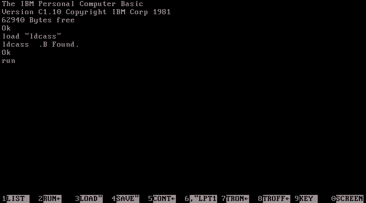 IBM Advanced Diagnostics 1.02 Cassette - Loading