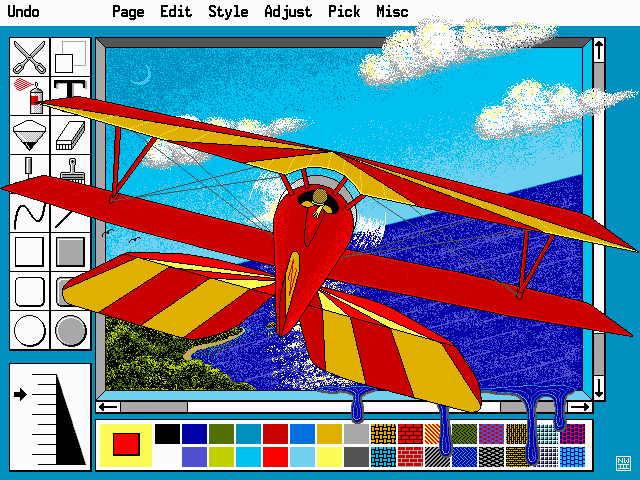 PC Paintbrush 3.x - Biplane