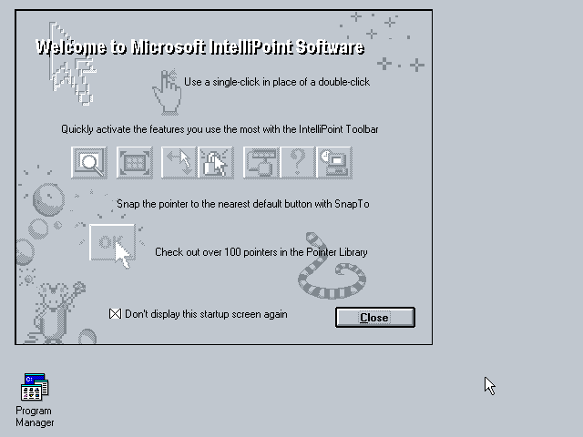 Microsoft IntelliPoint 1.1 - Splash